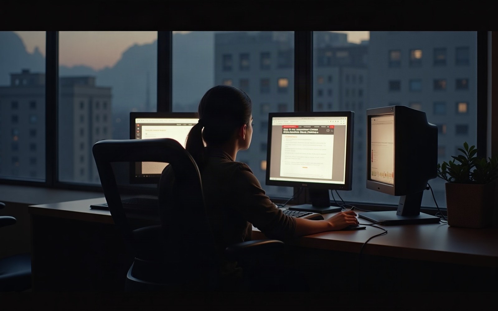 Desktop monitor at eye level showing the Adobe Flash Player end-of-life notice page, 12 January 2021, adult hand resting on the mouse